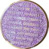 2 Month AA Medallion Reflex Purple Glitter and Gold Plated Chip view 4