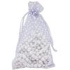 100-Pack 4x6 in Sheer Organza Gift Bags with Drawstring (Medium) - Polka Dot (Silver/White) - for Wedding Party Favors, Treats Mesh Pouch by The Display Guys view 1