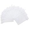 100-Pack 2x2.5 in Sheer Organza Gift Bags with Drawstring (X-Small) - Polka Dot (White/White) - for Wedding Party Favors, Treats Mesh Pouch by The Display Guys view 3