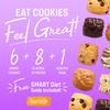 Smart for Life Blueberry High Protein Cookie Diet - 1 Week Supply - Low Carb Snacks - Low Carb Cookies Meal Replacement - High Fiber Cookies - On-the-Go Healthy Snacks view 4