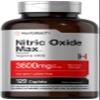 Horbach Nitric Oxide Max 3600mg | 120 Caplets | with Arginine AAKG for Men and Women | Vegetarian, Non-GMO, & Gluten Free Pre Workout Supplement view 1