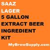 Saaz Lager Homebrew 5 Gallon Beer Extract Ingredient Kit By My Brew Supply view 1
