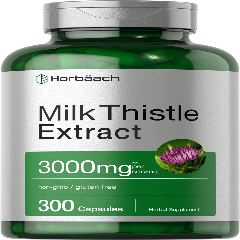 Horbach Milk Thistle Supplement | 300 Capsules | Herbal Extract | Non-GMO, Gluten Free