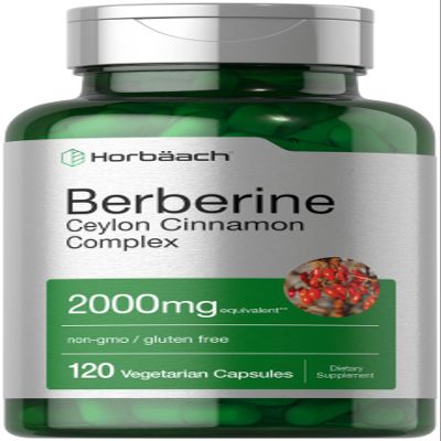 Horbach Berberine with Ceylon Cinnamon | 120 Veggie Capsules | Vegetarian, Non-GMO & Gluten Free Supplement | Berberine Complex