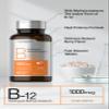 Horbaach Vitamin B12 1000 mcg Sublingual | 400 Fast Dissolve Tablets | Methylcobalamin Supplement for Women and Men | Berry Flavor | Vegan, Non-GMO, and Gluten Free view 4