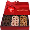 Valentines Day Chocolate Pretzel Gift Basket  Dark Chocolate Covered Pretzels in Elegant Gift Box  Gourmet Kosher Gift for Him or Her, Birthdays, Anniversaries & Corporate Gifting view 1