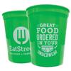 Balloons Tomorrow.com Personalized Party Cups Customized with your Message or Logo Reusable or Disposable 16 oz Plastic Stadium Cups - Lime Green view 1