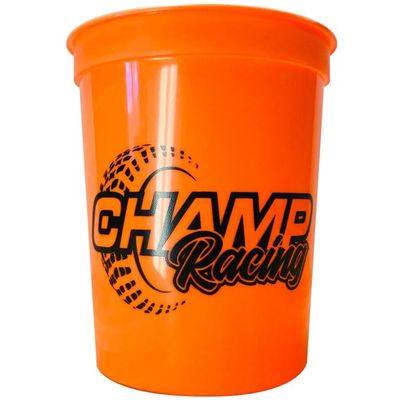 Balloons Tomorrow.com Personalized Party Cups Customized with your Message or Logo Reusable or Disposable 16 oz Plastic Stadium Cups - Orange