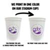Balloons Tomorrow.com Personalized Party Cups Customized with your Message or Logo Reusable or Disposable 16 oz Plastic Stadium Cups - Orange view 4