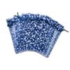 100-Pack 4x6 Sheer Organza Drawstring Gift Bags (Medium) - Metallic Stars (Navy/White) - Wedding Party Favors, Jewelry, Candy, Treats Mesh Pouch by The Display Guys view 4