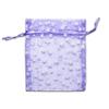 100-Pack 3x4 Sheer Organza Drawstring Gift Bags (Small) - Metallic Stars (Lavendar/White) - Wedding Party Favors, Jewelry, Candy, Treats Mesh Pouch by The Display Guys view 2