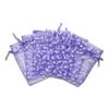 100-Pack 3x4 Sheer Organza Drawstring Gift Bags (Small) - Metallic Stars (Lavendar/White) - Wedding Party Favors, Jewelry, Candy, Treats Mesh Pouch by The Display Guys view 4