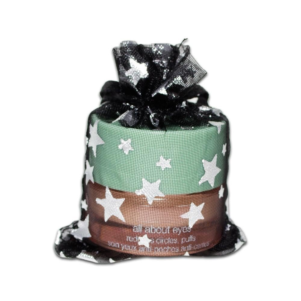 100-Pack 2x2.5 Sheer Organza Drawstring Gift Bags (X-Small) - Metallic Stars (Black/Silver) - Wedding Party Favors, Jewelry, Candy, Treats Mesh Pouch by The Display Guys