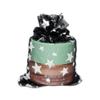 100-Pack 2x2.5 Sheer Organza Drawstring Gift Bags (X-Small) - Metallic Stars (Black/Silver) - Wedding Party Favors, Jewelry, Candy, Treats Mesh Pouch by The Display Guys view 1