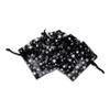 100-Pack 2x2.5 Sheer Organza Drawstring Gift Bags (X-Small) - Metallic Stars (Black/Silver) - Wedding Party Favors, Jewelry, Candy, Treats Mesh Pouch by The Display Guys view 4