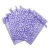 100-Pack 4x6 Sheer Organza Drawstring Gift Bags (Medium) - Metallic Stars (Lavendar/White) - Wedding Party Favors, Jewelry, Candy, Treats Mesh Pouch by The Display Guys view 4