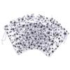 100-Pack 2x2.5 Sheer Organza Drawstring Gift Bags (X-Small) - Metallic Stars (White/Black) - Wedding Party Favors, Jewelry, Candy, Treats Mesh Pouch by The Display Guys view 3