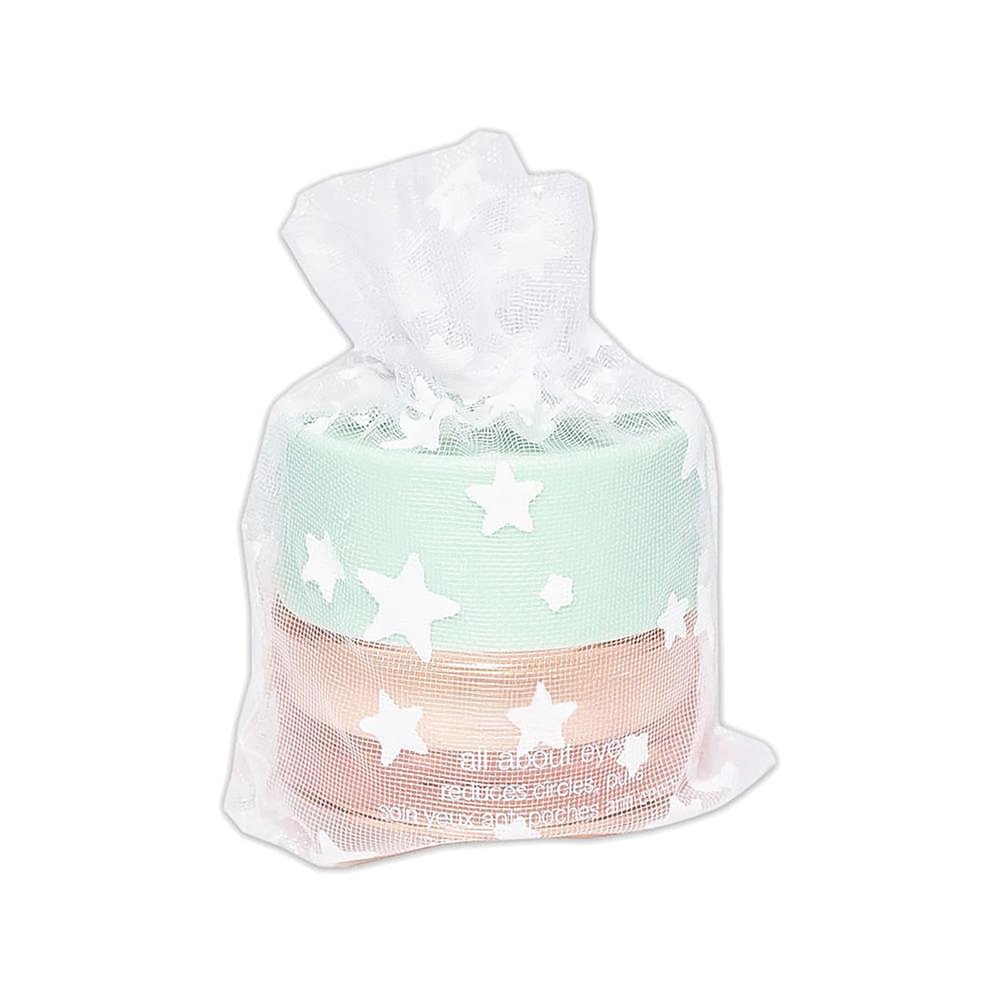 100-Pack 2x2.5 Sheer Organza Drawstring Gift Bags (X-Small) - Metallic Stars (White/White) - Wedding Party Favors, Jewelry, Candy, Treats Mesh Pouch by The Display Guys