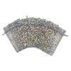 100-Pack 4x6 Sheer Organza Drawstring Gift Bags (Medium) - Metallic Stars (Silver/Gold) - Wedding Party Favors, Jewelry, Candy, Treats Mesh Pouch by The Display Guys view 3