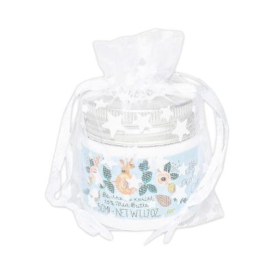 100-Pack 3x4 Sheer Organza Drawstring Gift Bags (Small) - Metallic Stars (White/White) - Wedding Party Favors, Jewelry, Candy, Treats Mesh Pouch by The Display Guys