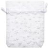 100-Pack 3x4 Sheer Organza Drawstring Gift Bags (Small) - Metallic Stars (White/White) - Wedding Party Favors, Jewelry, Candy, Treats Mesh Pouch by The Display Guys view 2