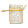 100-Pack 2x2.5 Sheer Organza Drawstring Gift Bags (X-Small) - Metallic Stars (Gold/Silver) - Wedding Party Favors, Jewelry, Candy, Treats Mesh Pouch by The Display Guys view 2