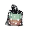 100-Pack 2x2.5 Sheer Organza Drawstring Gift Bags (X-Small) - Metallic Stars (Black/White) - Wedding Party Favors, Jewelry, Candy, Treats Mesh Pouch by The Display Guys view 1