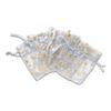 100-Pack 2x2.5 Sheer Organza Drawstring Gift Bags (X-Small) - Metallic Stars (Silver/Gold) - Wedding Party Favors, Jewelry, Candy, Treats Mesh Pouch by The Display Guys view 3