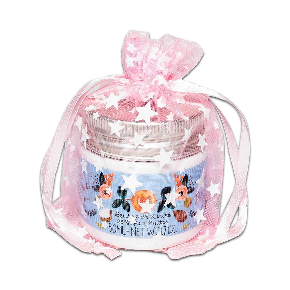 100-Pack 3x4 Sheer Organza Drawstring Gift Bags (Small) - Metallic Stars (Pink/White) - Wedding Party Favors, Jewelry, Candy, Treats Mesh Pouch by The Display Guys