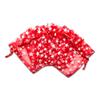 100-Pack 2x2.5 Sheer Organza Drawstring Gift Bags (X-Small) - Metallic Stars (Red/White) - Wedding Party Favors, Jewelry, Candy, Treats Mesh Pouch by The Display Guys view 4
