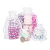 100-Pack 4x6 Sheer Organza Drawstring Gift Bags (Medium) - Metallic Stars (White/White) - Wedding Party Favors, Jewelry, Candy, Treats Mesh Pouch by The Display Guys view 3