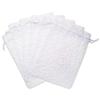 100-Pack 4x6 Sheer Organza Drawstring Gift Bags (Medium) - Metallic Stars (White/White) - Wedding Party Favors, Jewelry, Candy, Treats Mesh Pouch by The Display Guys view 4