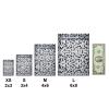 100-Pack 3x4 Sheer Organza Drawstring Gift Bags (Small) - Metallic Stars (Silver/Black) - Wedding Party Favors, Jewelry, Candy, Treats Mesh Pouch by The Display Guys view 4