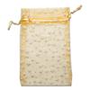 100-Pack 4x6 Sheer Organza Drawstring Gift Bags (Medium) - Metallic Stars (Gold/White) - Wedding Party Favors, Jewelry, Candy, Treats Mesh Pouch by The Display Guys view 2