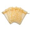 100-Pack 4x6 Sheer Organza Drawstring Gift Bags (Medium) - Metallic Stars (Gold/White) - Wedding Party Favors, Jewelry, Candy, Treats Mesh Pouch by The Display Guys view 4