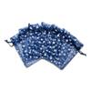100-Pack 3x4 Sheer Organza Drawstring Gift Bags (Small) - Metallic Stars (Navy/White) - Wedding Party Favors, Jewelry, Candy, Treats Mesh Pouch by The Display Guys view 4