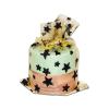 100-Pack 2x2.5 Sheer Organza Drawstring Gift Bags (X-Small) - Metallic Stars (Gold/Black) - Wedding Party Favors, Jewelry, Candy, Treats Mesh Pouch by The Display Guys view 1