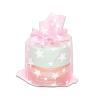100-Pack 2x2.5 Sheer Organza Drawstring Gift Bags (X-Small) - Metallic Stars (Pink/White) - Wedding Party Favors, Jewelry, Candy, Treats Mesh Pouch by The Display Guys view 1