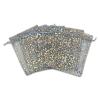 100-Pack 6x8 Sheer Organza Drawstring Gift Bags (Large) - Metallic Stars (Silver/Gold) - Wedding Party Favors, Jewelry, Candy, Treats Mesh Pouch by The Display Guys view 3
