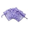 100-Pack 2x2.5 Sheer Organza Drawstring Gift Bags (X-Small) - Metallic Stars (Lavendar/White) - Wedding Party Favors, Jewelry, Candy, Treats Mesh Pouch by The Display Guys view 4