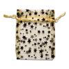 100-Pack 3x4 Sheer Organza Drawstring Gift Bags (Small) - Metallic Stars (Gold/Black) - Wedding Party Favors, Jewelry, Candy, Treats Mesh Pouch by The Display Guys view 2