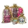 100-Pack 3x4 Sheer Organza Drawstring Gift Bags (Small) - Metallic Stars (Gold/Black) - Wedding Party Favors, Jewelry, Candy, Treats Mesh Pouch by The Display Guys view 3