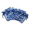100-Pack 2x2.5 Sheer Organza Drawstring Gift Bags (X-Small) - Metallic Stars (Navy/White) - Wedding Party Favors, Jewelry, Candy, Treats Mesh Pouch by The Display Guys view 4