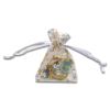 100-Pack 2x2.5 Sheer Organza Drawstring Gift Bags (X-Small) - Metallic Stars (White/Gold) - Wedding Party Favors, Jewelry, Candy, Treats Mesh Pouch by The Display Guys view 1