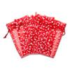 100-Pack 4x6 Sheer Organza Drawstring Gift Bags (Medium) - Metallic Stars (Red/White) - Wedding Party Favors, Jewelry, Candy, Treats Mesh Pouch by The Display Guys view 4