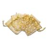 100-Pack 2x2.5 Sheer Organza Drawstring Gift Bags (X-Small) - Metallic Stars (Gold/White) - Wedding Party Favors, Jewelry, Candy, Treats Mesh Pouch by The Display Guys view 4