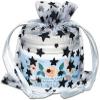 100-Pack 2x2.5 Sheer Organza Drawstring Gift Bags (X-Small) - Metallic Stars (Silver/Black) - Wedding Party Favors, Jewelry, Candy, Treats Mesh Pouch by The Display Guys view 1