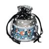 100-Pack 3x4 Sheer Organza Drawstring Gift Bags (Small) - Metallic Stars (Black/White) - Wedding Party Favors, Jewelry, Candy, Treats Mesh Pouch by The Display Guys view 1