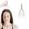 AnHua 2 Pcs Antistress Head Massager Relaxing Relieving Present Treatment Stress Scalp Octopus Head Massager Relaxer Hair Claw (Golden) view 1
