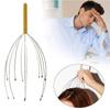 AnHua 2 Pcs Antistress Head Massager Relaxing Relieving Present Treatment Stress Scalp Octopus Head Massager Relaxer Hair Claw (Golden) view 2